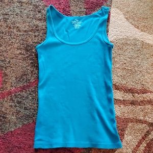 Faded Glory, blue/green tank top, size 8-10